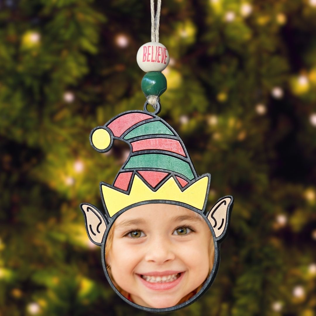 Wooden Elf Hat Ornament