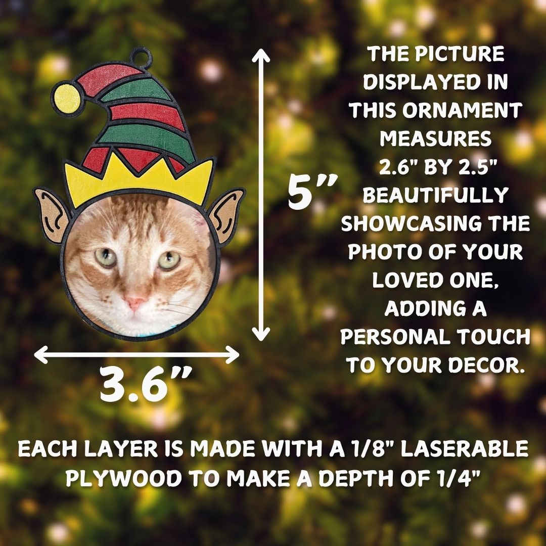 Wooden Elf Hat Ornament