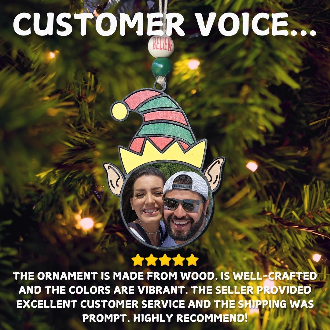 Wooden Elf Hat Ornament