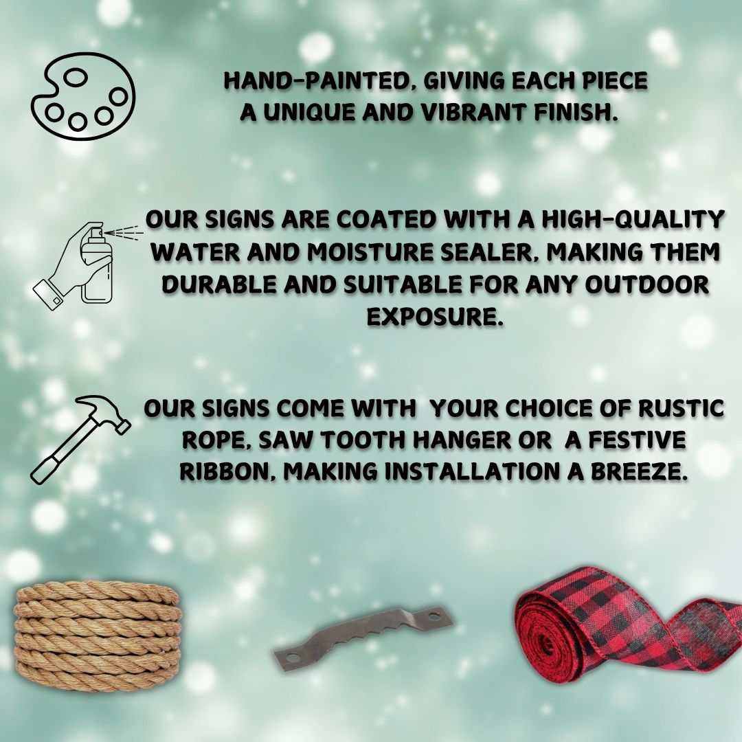 Merry Christmas Reindeer Sign