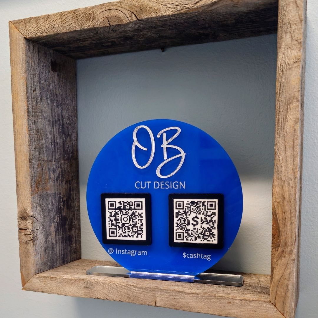 Circular QR Code Display Sign