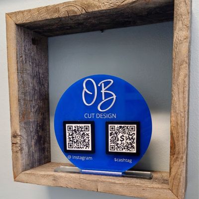 Circular QR Code Display Sign