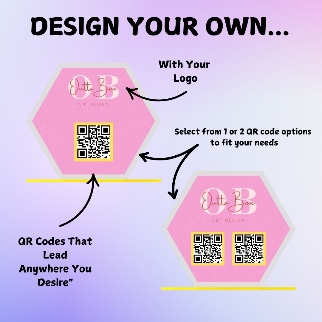 Hexagonal QR Code Display Sign