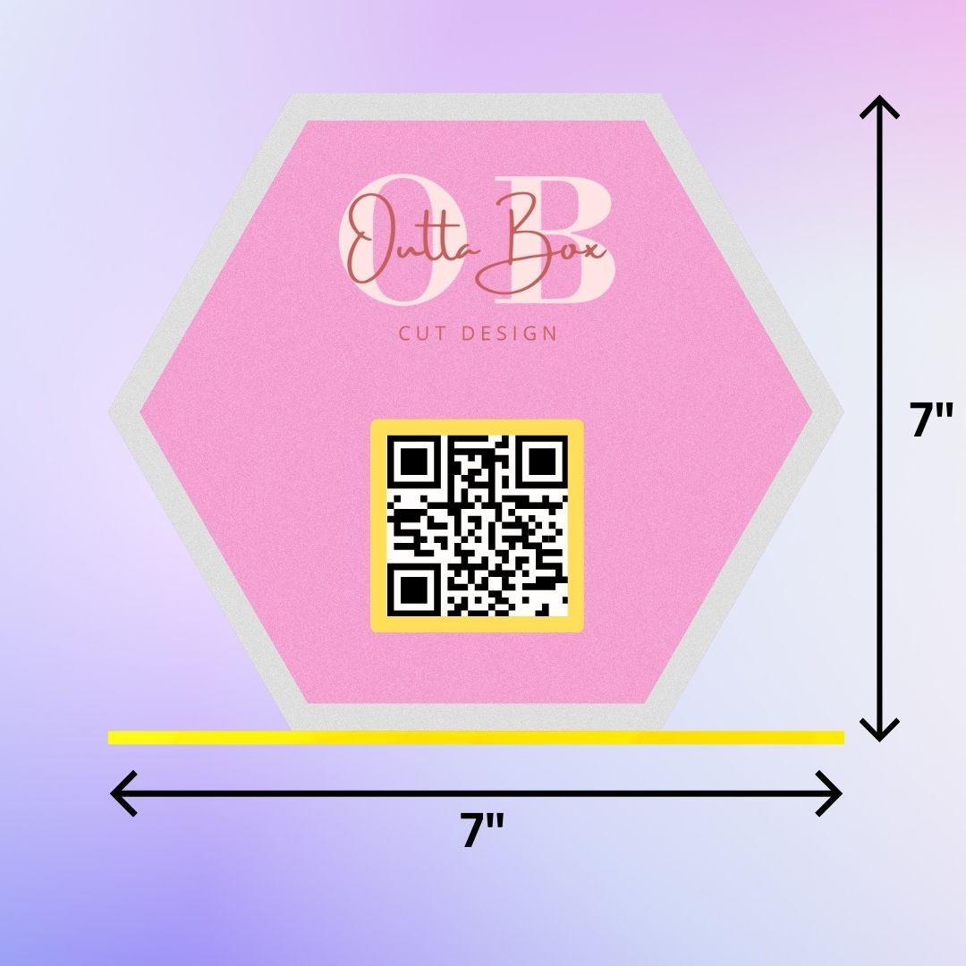 Hexagonal QR Code Display Sign
