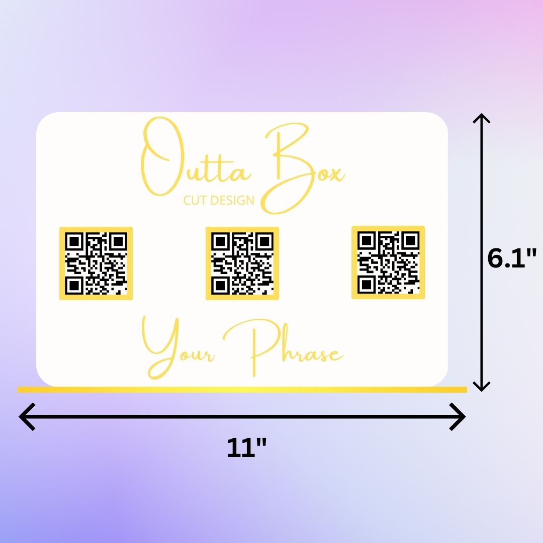 Rectangular QR Code Display Sign