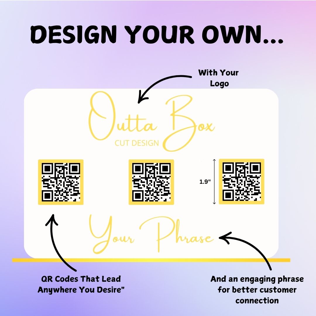 Rectangular QR Code Display Sign