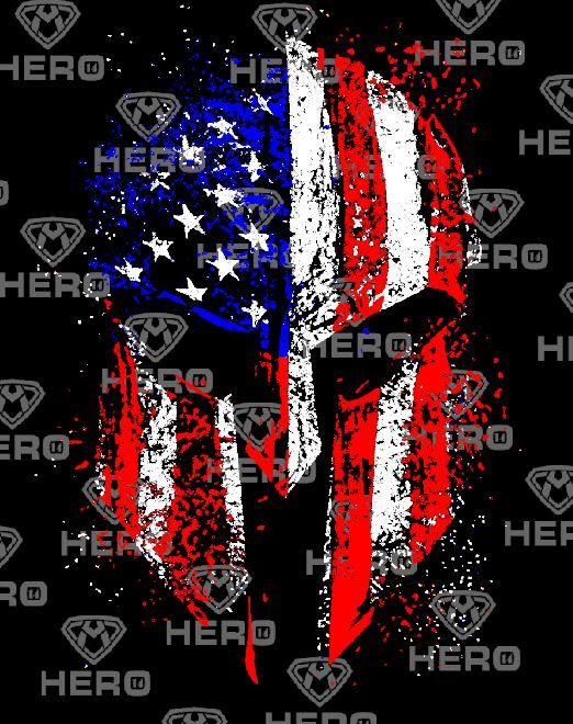 Vintage USA Flag Spartan Helmet, Patriotic Spartan Flag for Veterans and Military Digital download file