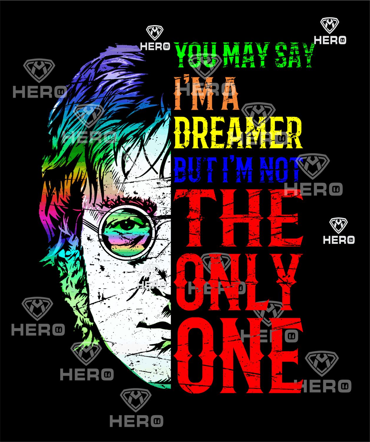 John Lennon the iconic maestro singing &quot;I&#39;m a dreamer&quot; cool Digital download file