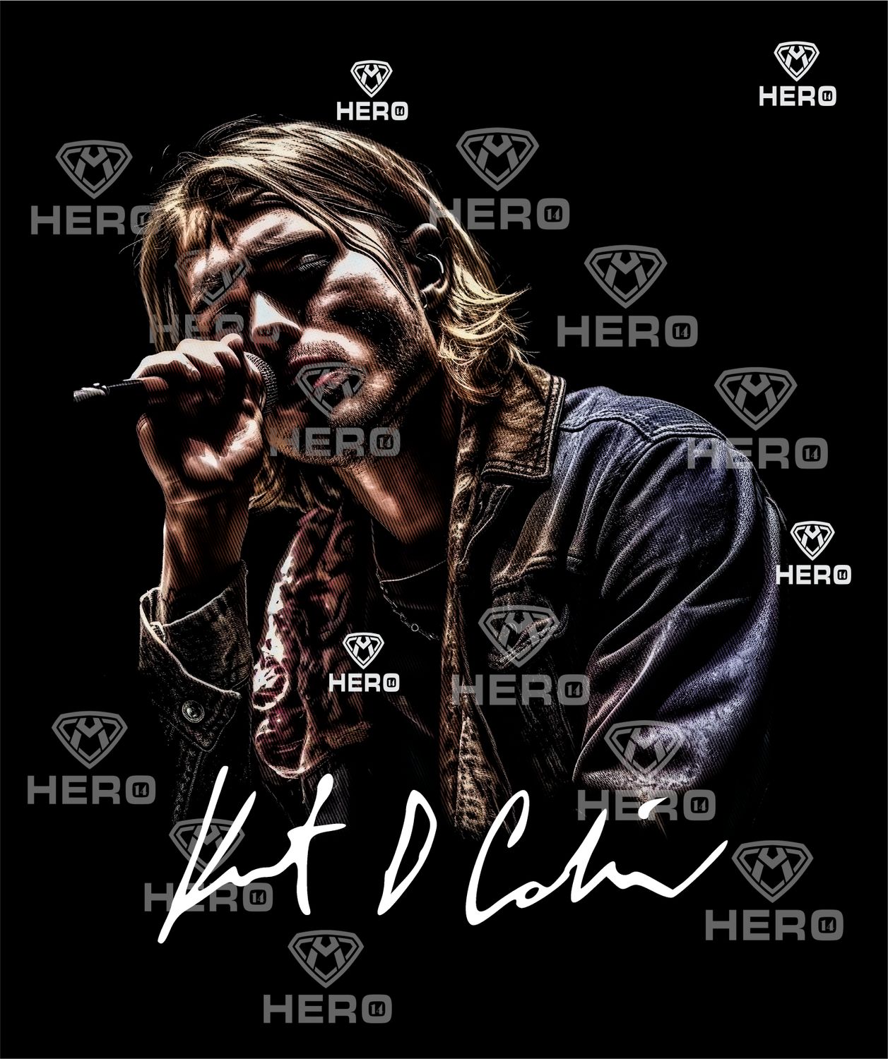 Kurt Cobain 1990s Rock star Tribute to Kurt a legend in his day Digital download file