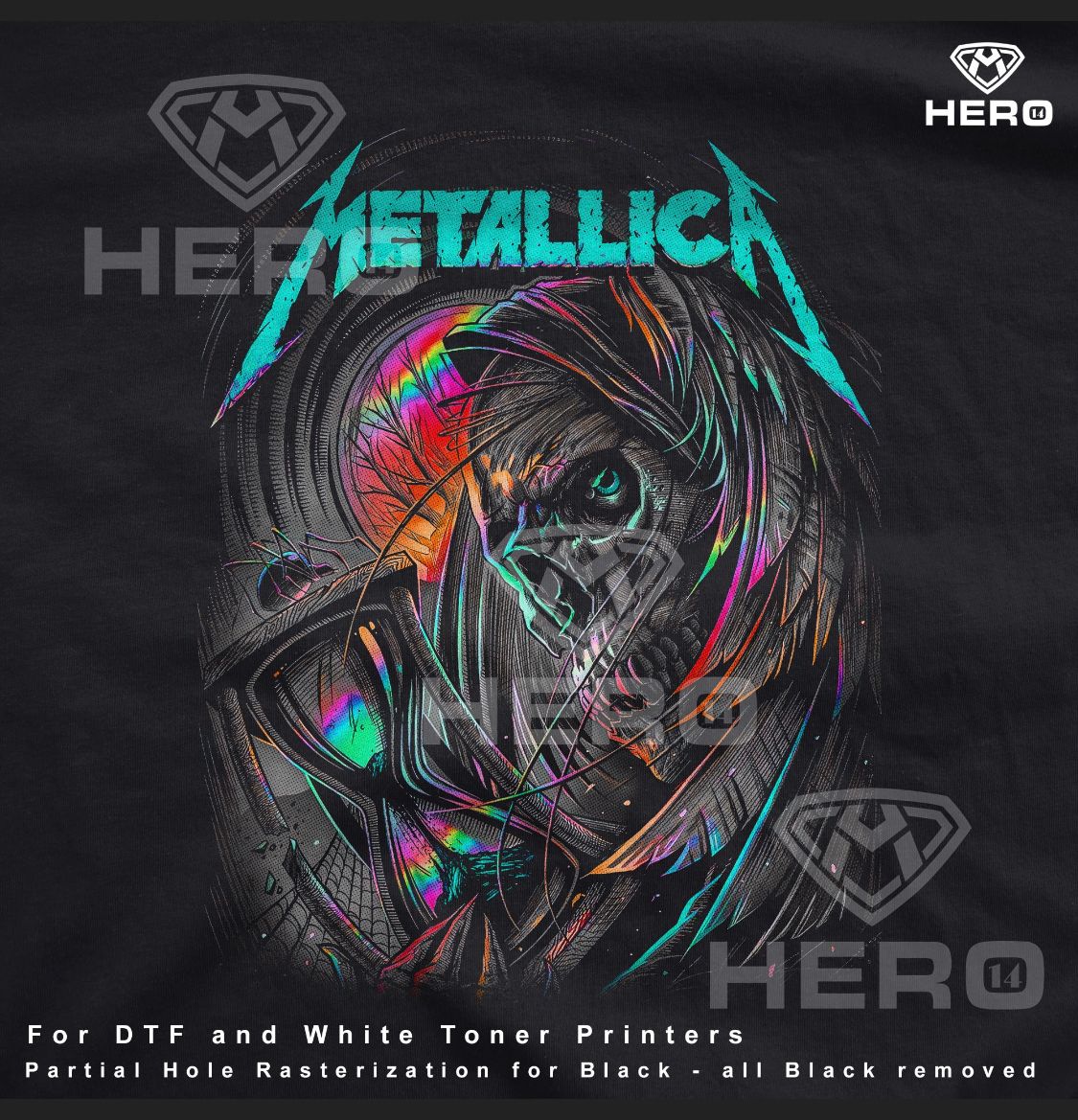 Metallica Father time Gothic Skull with hour glass Digital download file
