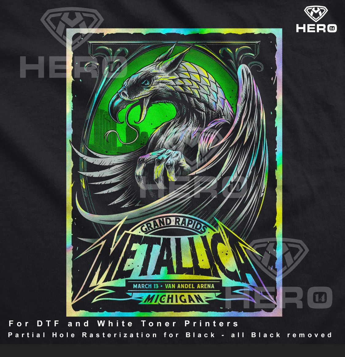 Metallica Grand Rapids Cool design with green background for the Rock lover Digital download file
