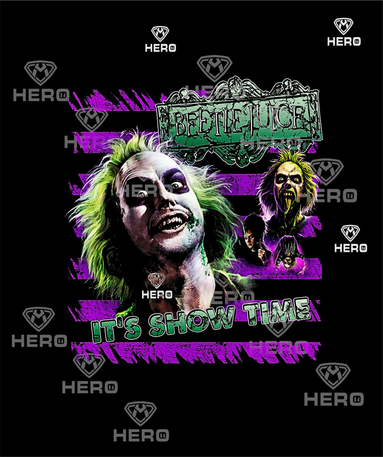 Beetlejuice green and white hair portrait fun spooky download file