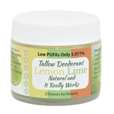 Tallow Deodorant Lemon Lime by Creatrix Solutions