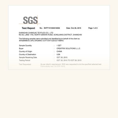 Bamboo Cotton Fleece SGS Certificate-57