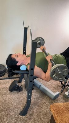 Using Neck and Back Shaper Rolls as Braces on the Leg Press and Bench Press