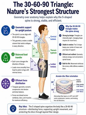 The 30-60-90 Triangle in the S-Shaped Spine: Why Curves Carry Load [2026-10-11 07:00]