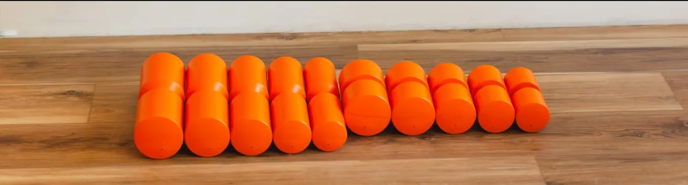 Medium density foam roller collection in orange
