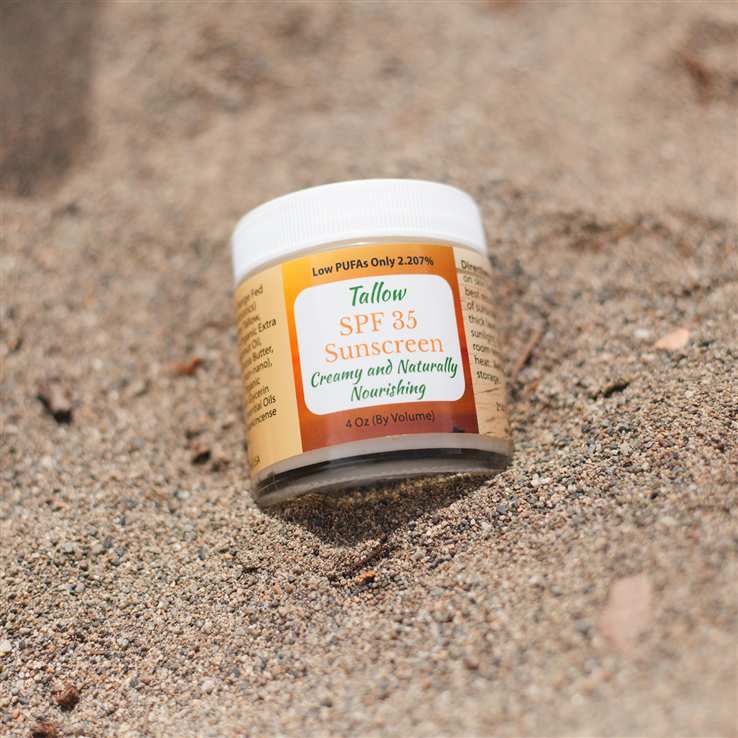 Tallow Sunscreen SPF 35 product jar