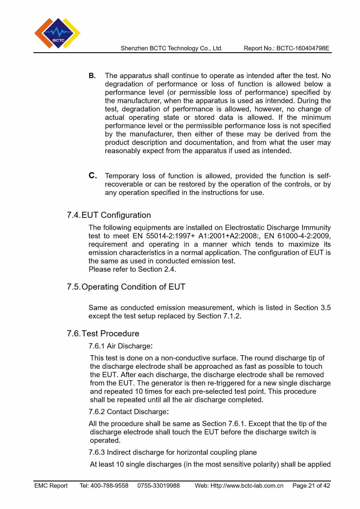 Tri-Oxy FRESH EMC Report Page 21