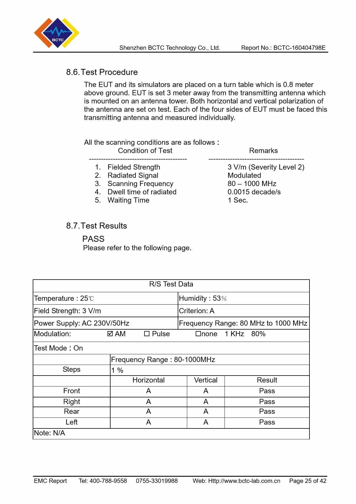 Tri-Oxy FRESH EMC Report Page 25