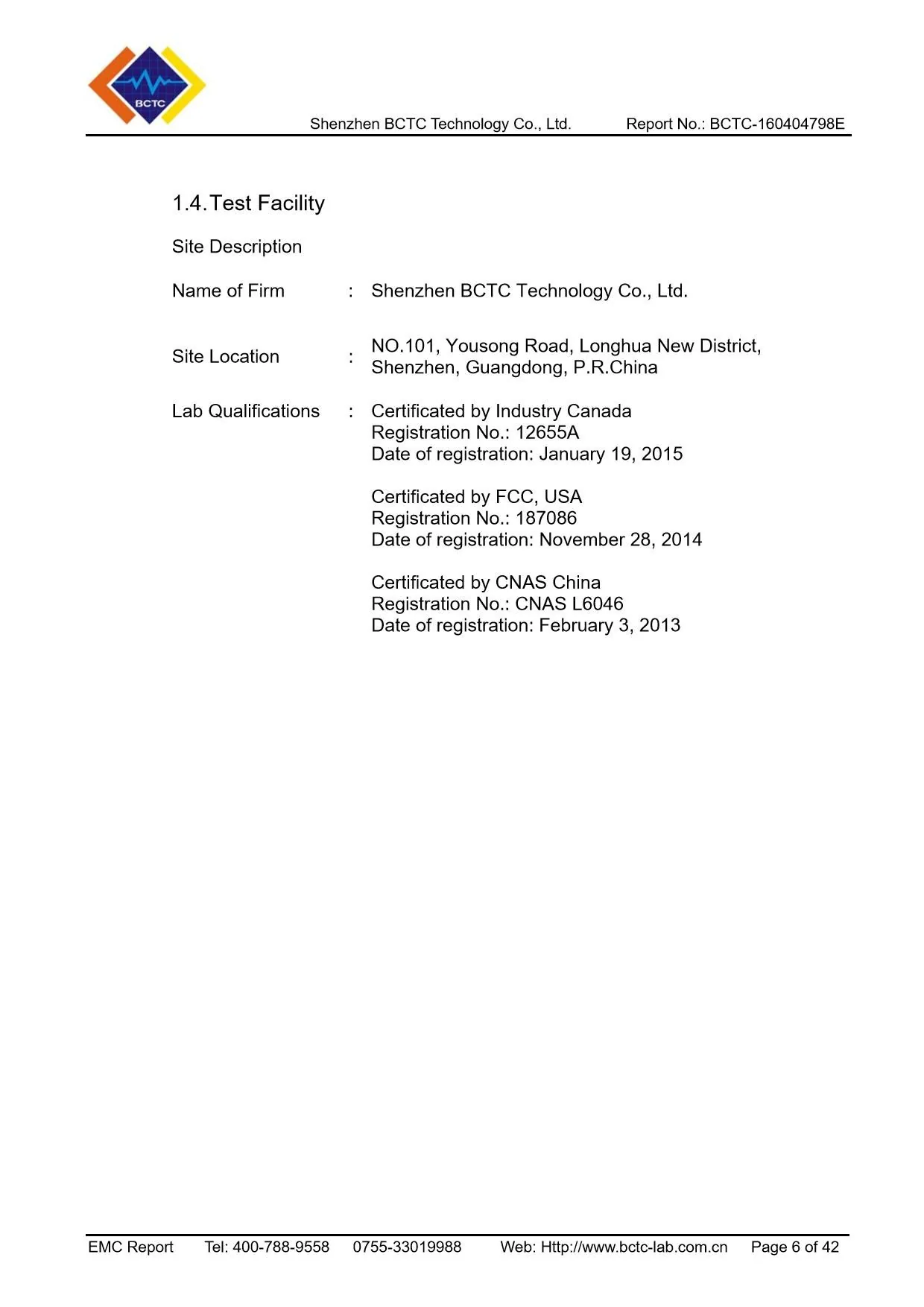 Tri-Oxy FRESH EMC Report Page 6