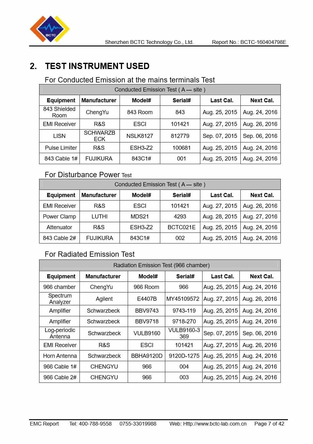 Tri-Oxy FRESH EMC Report Page 7