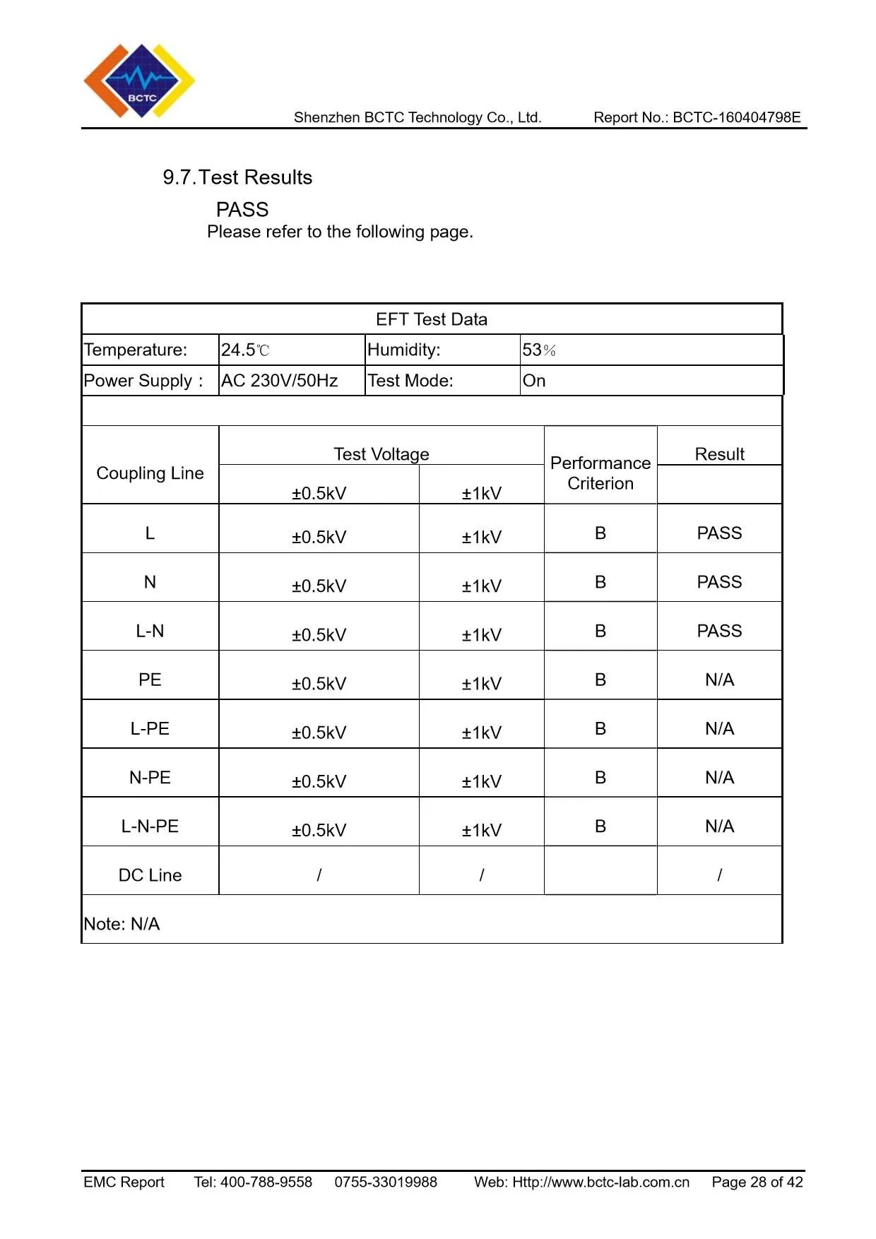 Tri-Oxy FRESH EMC Report Page 28