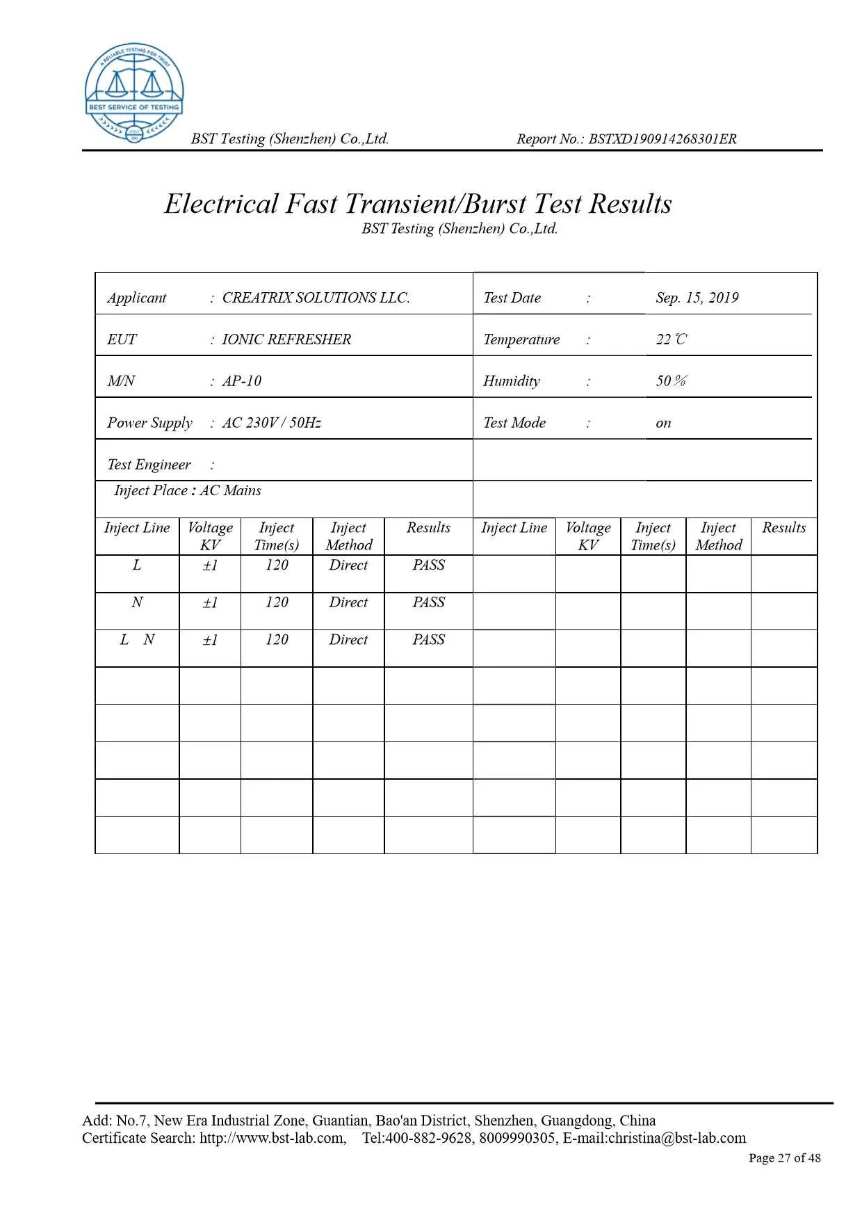 Ionic Refresher EMC Report Page 27