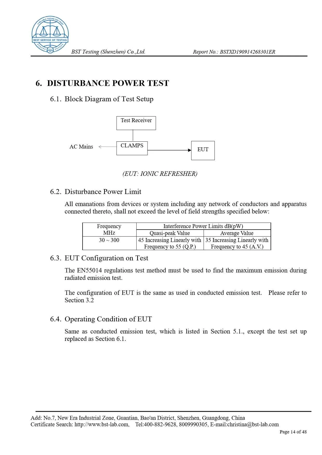 Ionic Refresher EMC Report Page 14