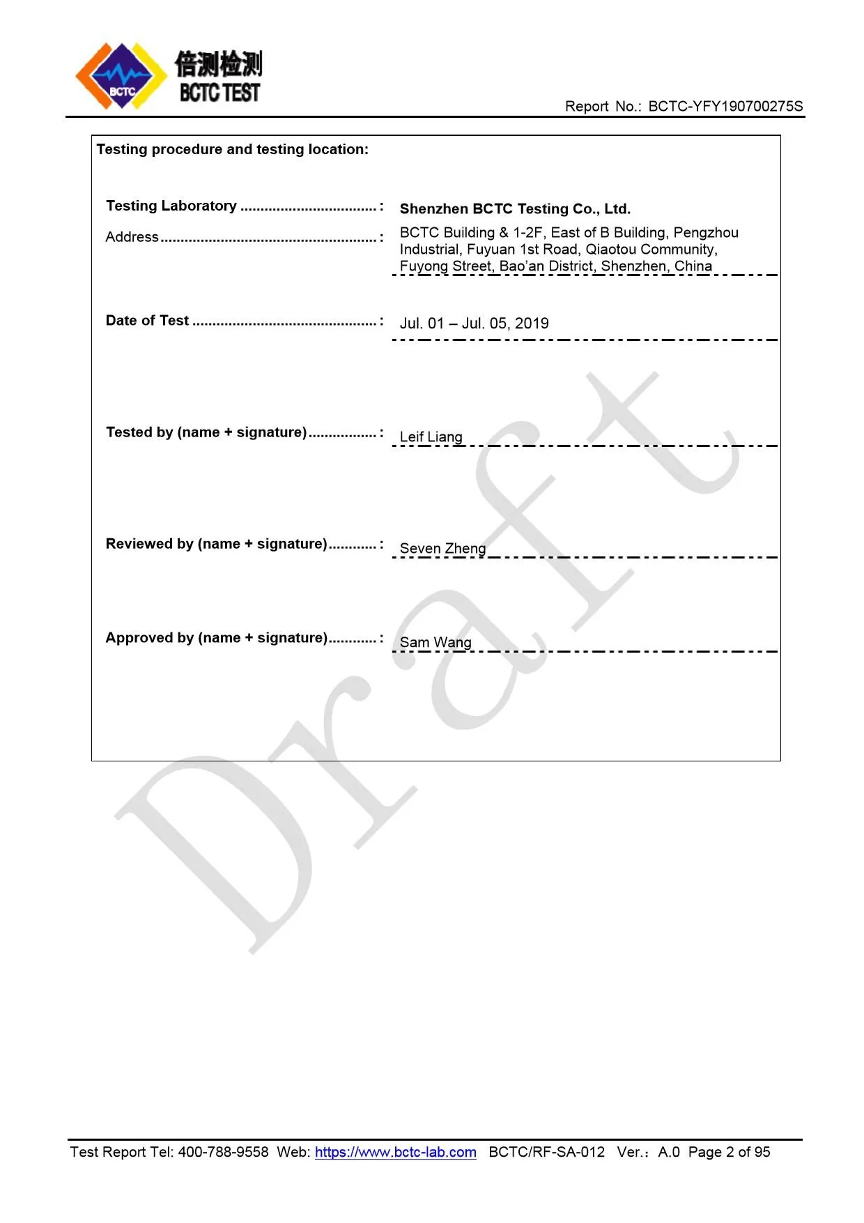 Tri-Oxy COMPLETE LVD Test Report Page 2