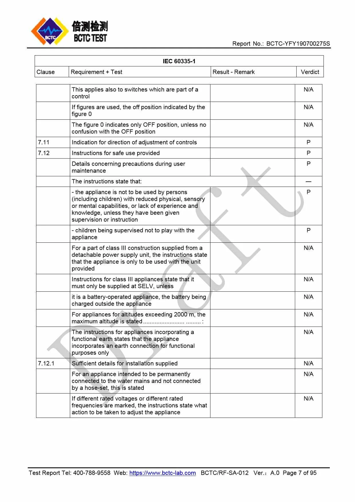 Tri-Oxy COMPLETE LVD Test Report Page 7