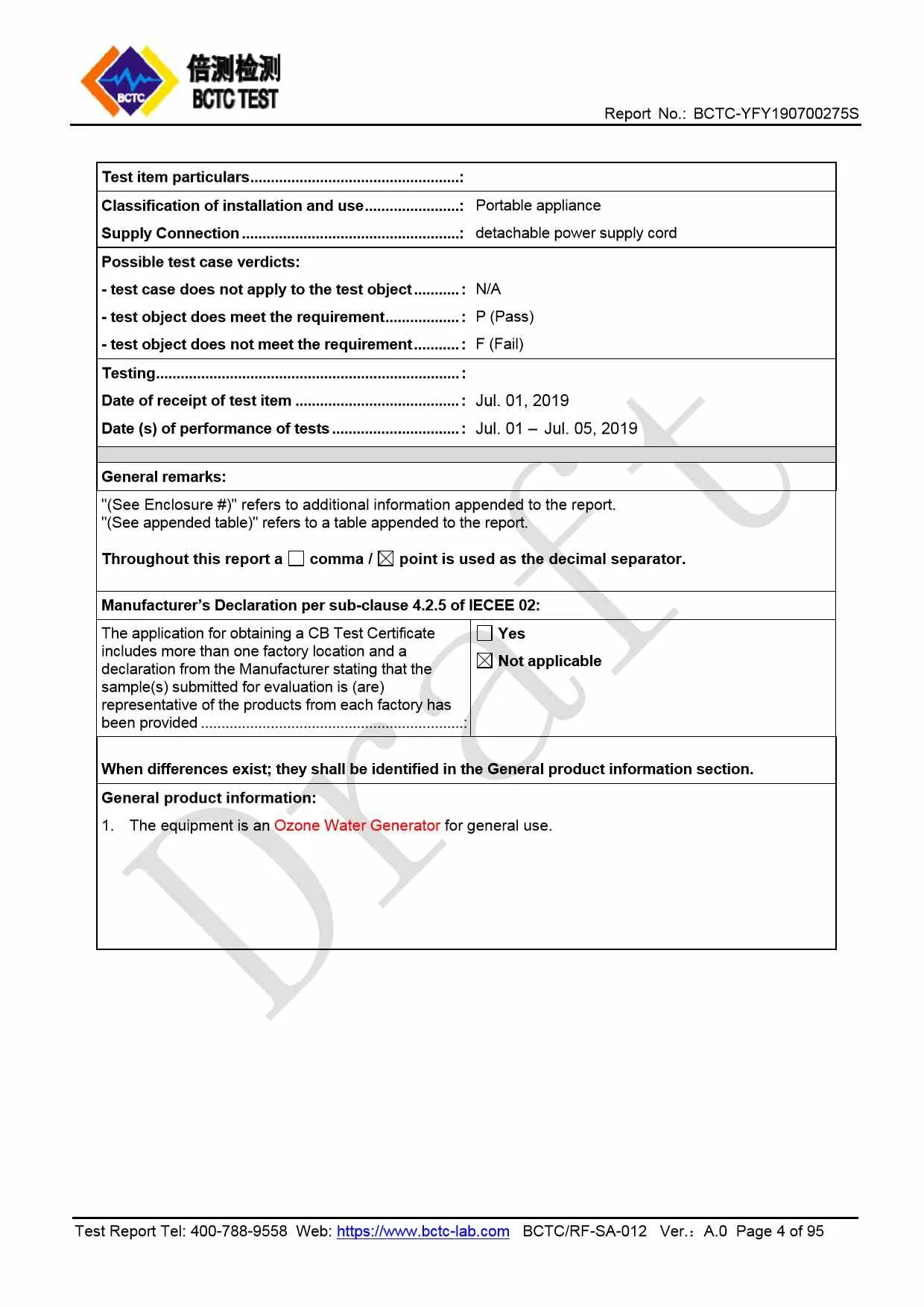 Tri-Oxy COMPLETE LVD Test Report Page 4