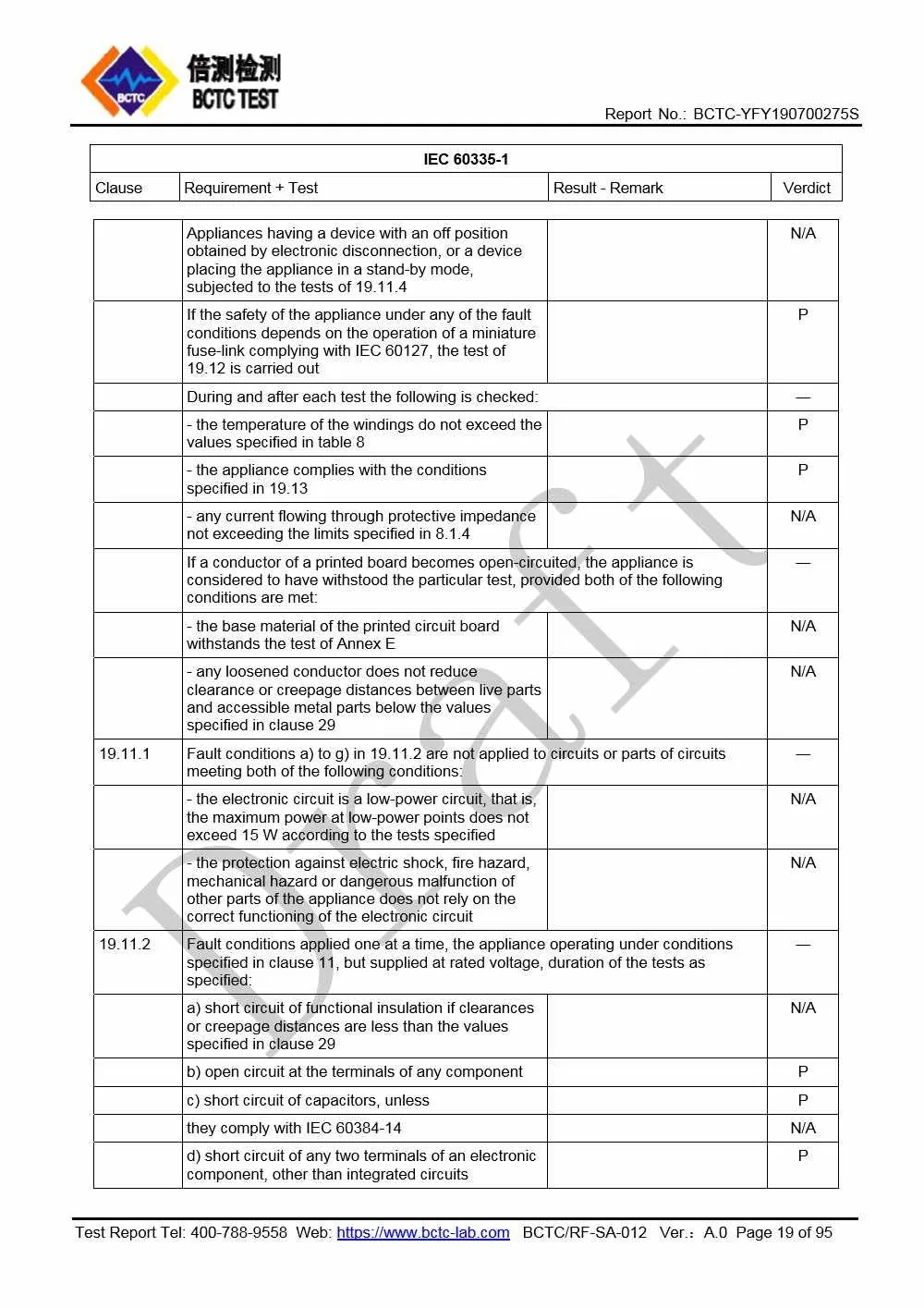 Tri-Oxy COMPLETE LVD Test Report Page 19