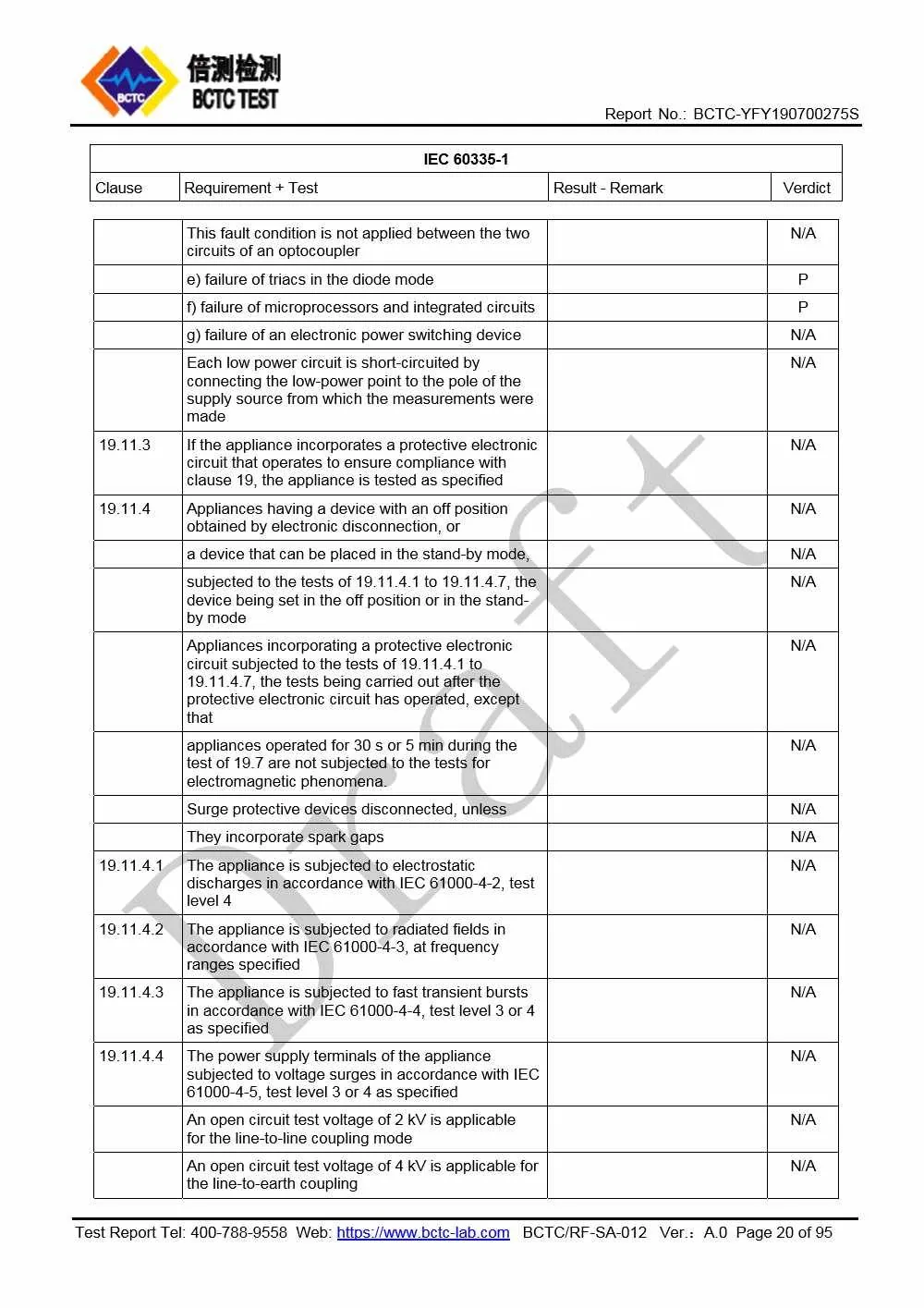 Tri-Oxy COMPLETE LVD Test Report Page 20