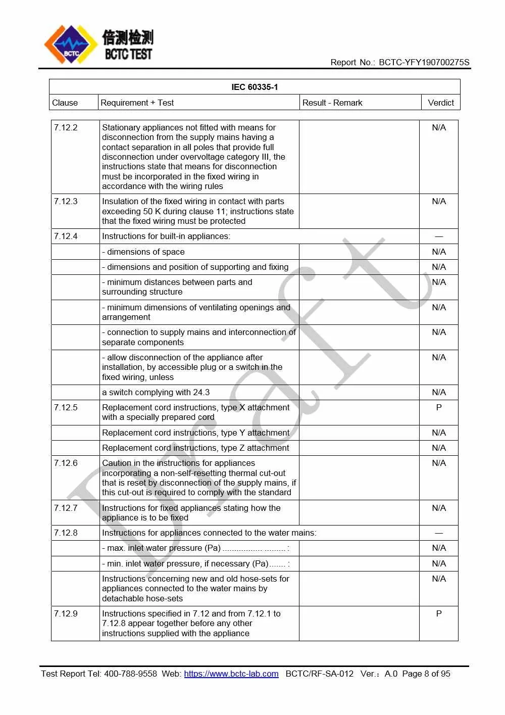 Tri-Oxy COMPLETE LVD Test Report Page 8