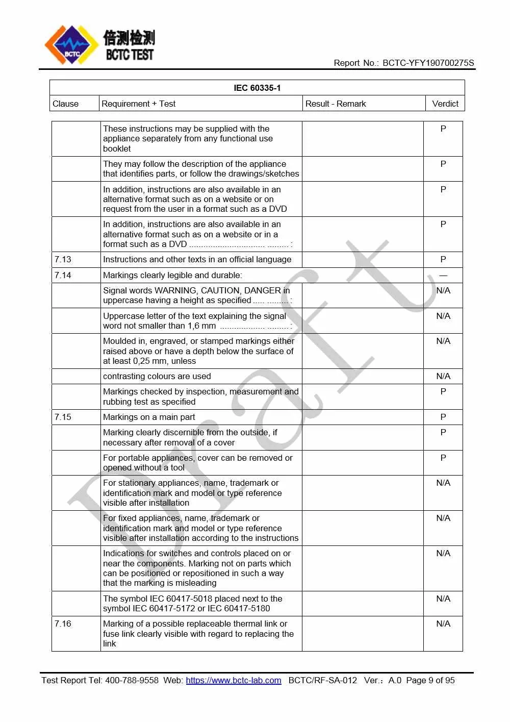 Tri-Oxy COMPLETE LVD Test Report Page 9