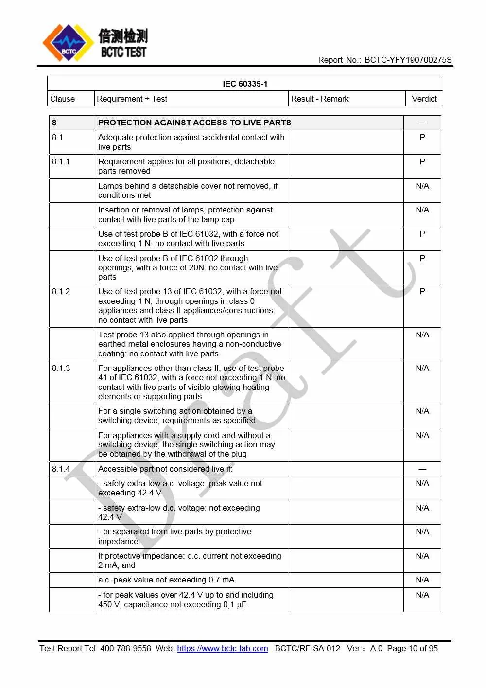 Tri-Oxy COMPLETE LVD Test Report Page 10