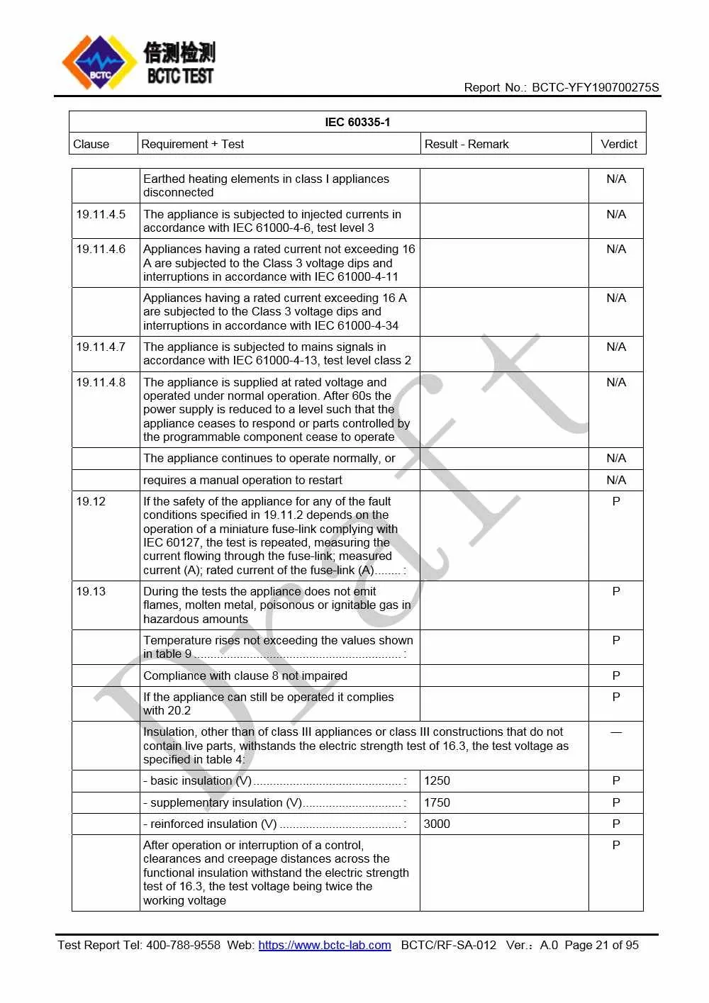 Tri-Oxy COMPLETE LVD Test Report Page 21