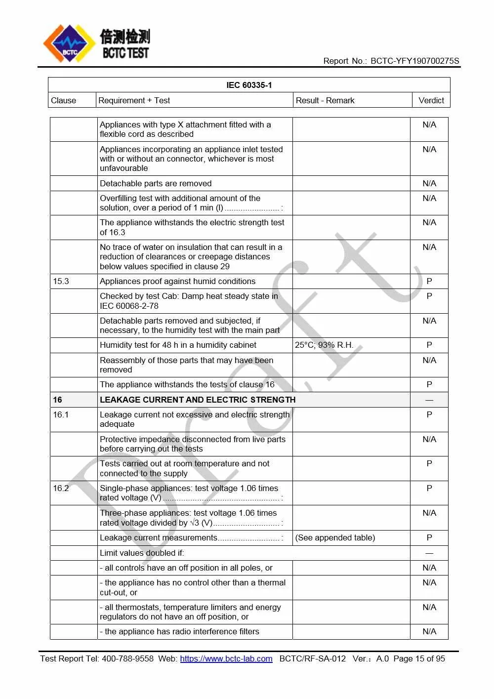 Tri-Oxy COMPLETE LVD Test Report Page 15