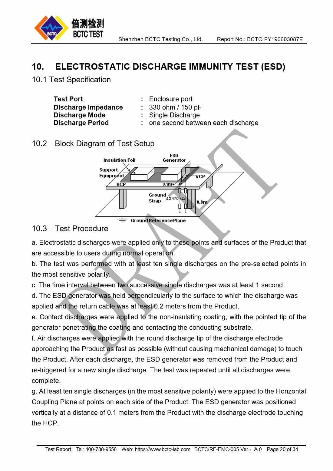 Tri-Oxy COMPLETE EMC Test Report Page 20