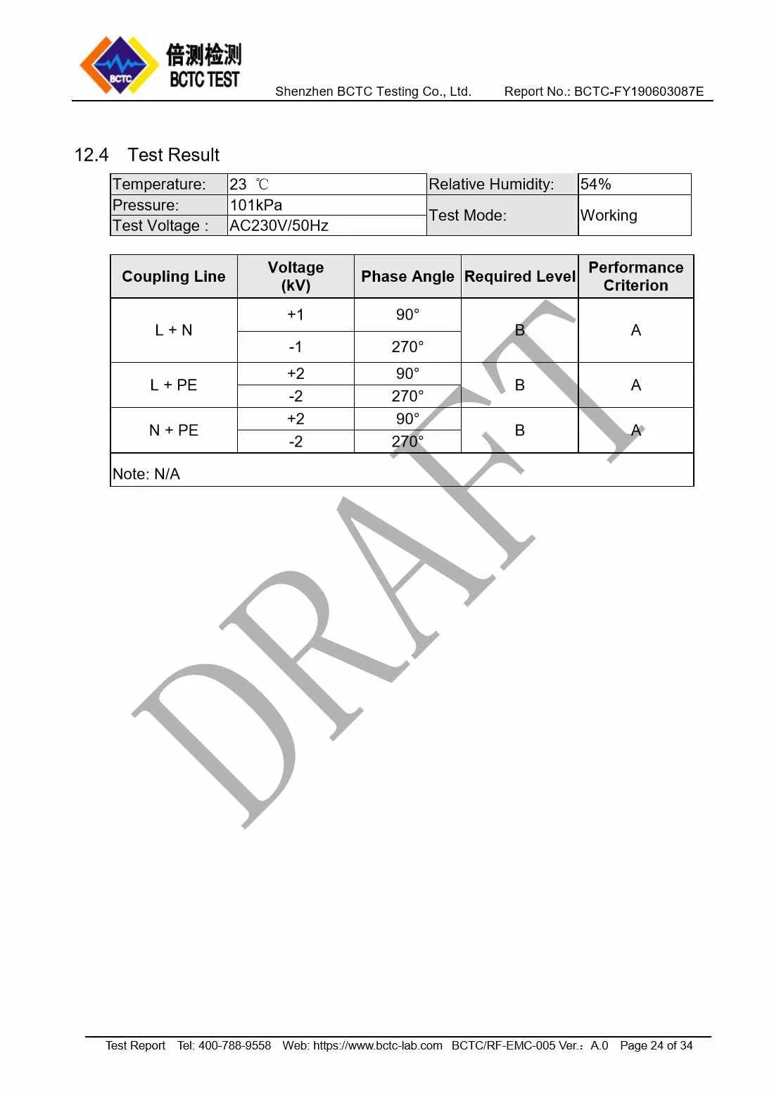 Tri-Oxy COMPLETE EMC Test Report Page 24