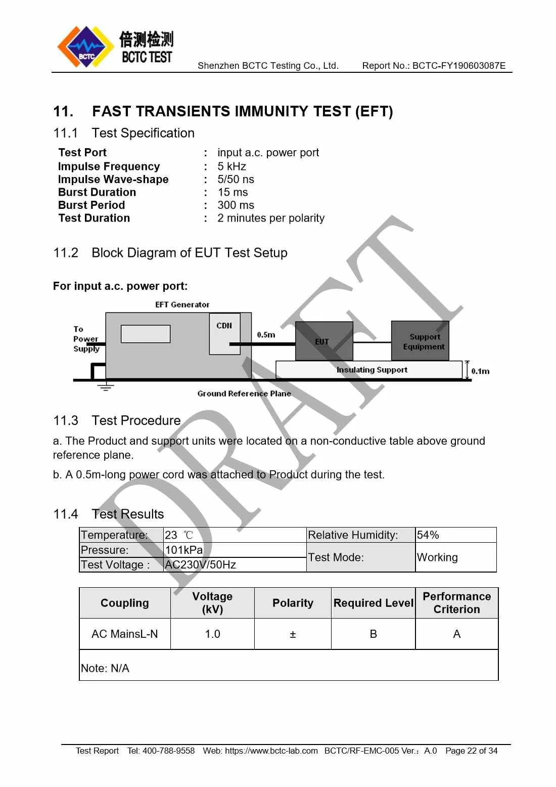 Tri-Oxy COMPLETE EMC Test Report Page 22