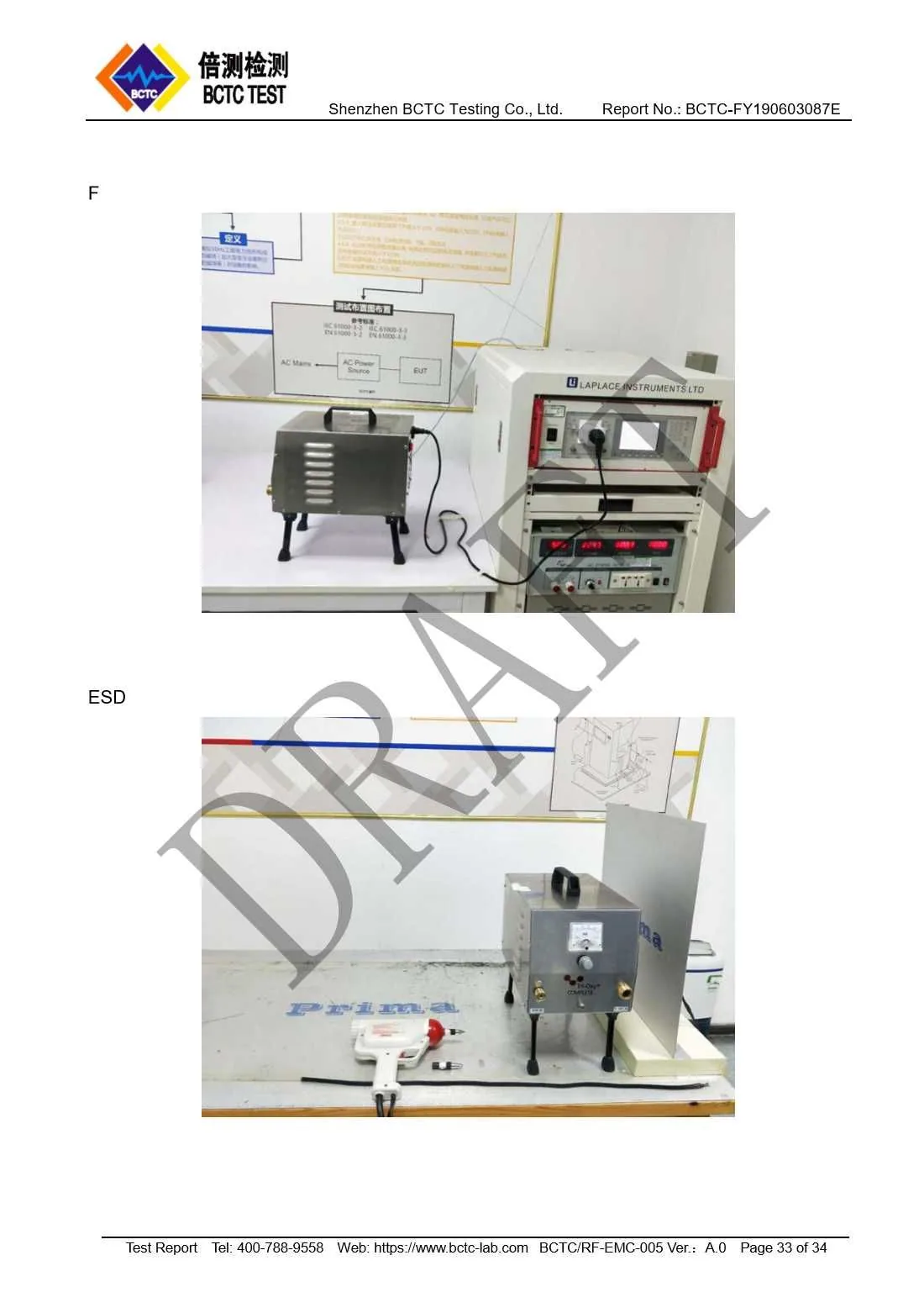 Tri-Oxy COMPLETE EMC Test Report Page 33