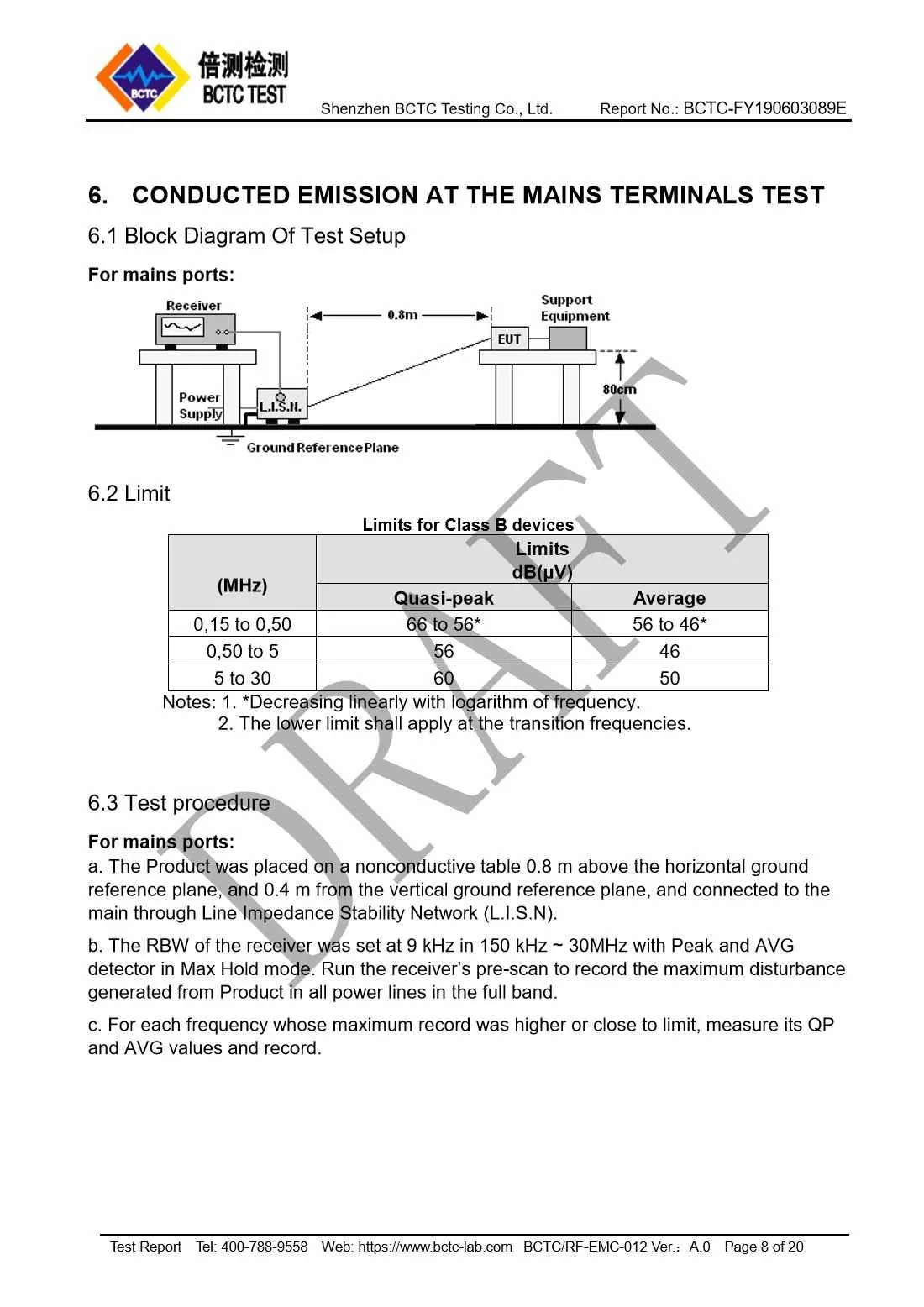 Tri-Oxy COMPLETE FCC Test Report Page 8