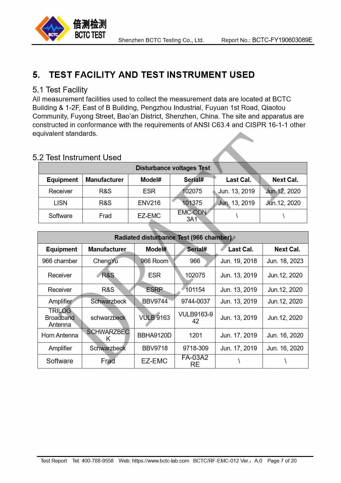 Tri-Oxy COMPLETE FCC Test Report Page 7