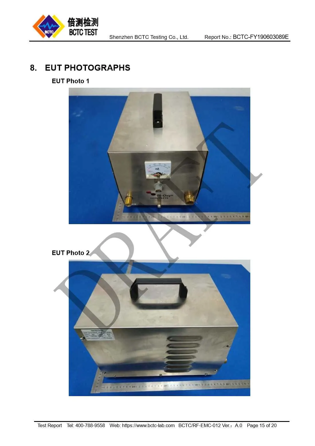 Tri-Oxy COMPLETE FCC Test Report Page 15