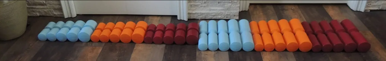 Creatrix Neck and Back Foam Rollers line up
