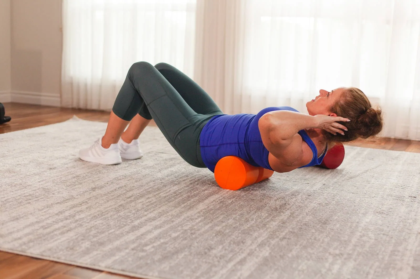 Back Trac foam rolling along the spine