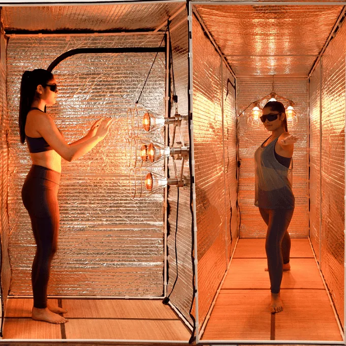 Complete Sauna Fix near infrared hot yoga and exercise tent system