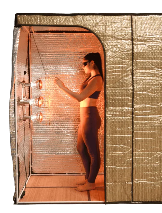 Hot Exercise Radiant Sauna Tent in standing configuration